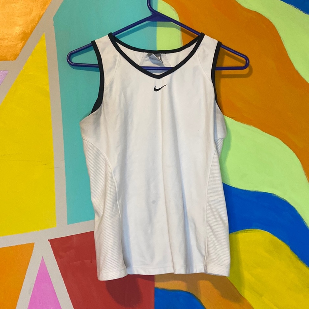 White and black Nike tank